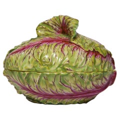Rare Meissen Covered Box/Small Tureen in the Form of a Cabbage