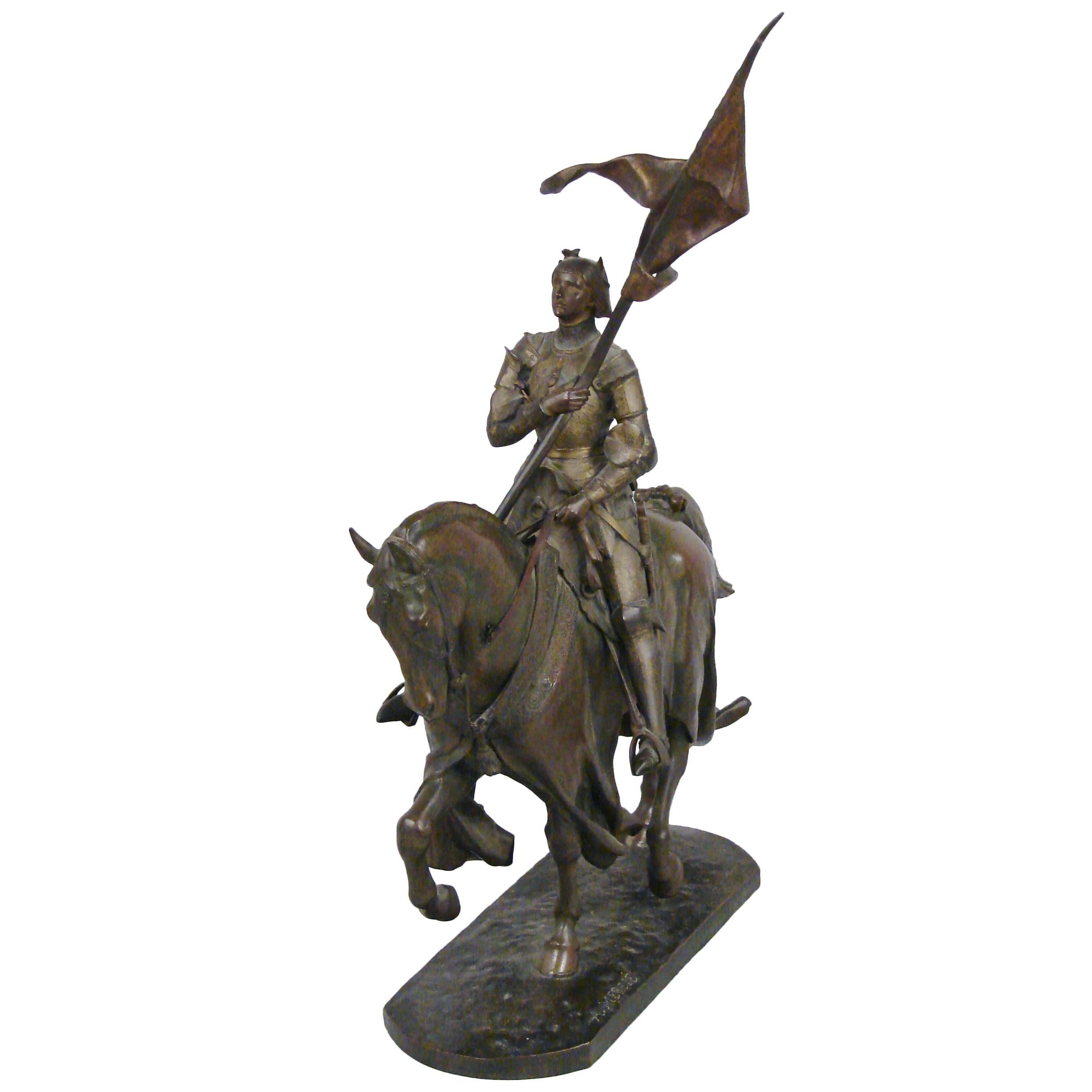 Fine Bronze Sculpture of Jeanne d'Arc by Antonin Mercie (1845-1916)