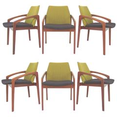 Set of Six Danish Teak Dining Chairs by Kai Kristiansen
