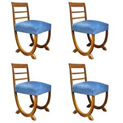 New Objectivity Set of Four Chairs by Fritz August Breuhaus de Groot