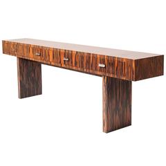 New Objectivity Macassar Ebony Console Table by Bernhard Pfau