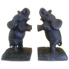 Pair of Metal Elephant Bookends 3