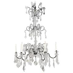 Large Three-Tier Crystal Chandelier