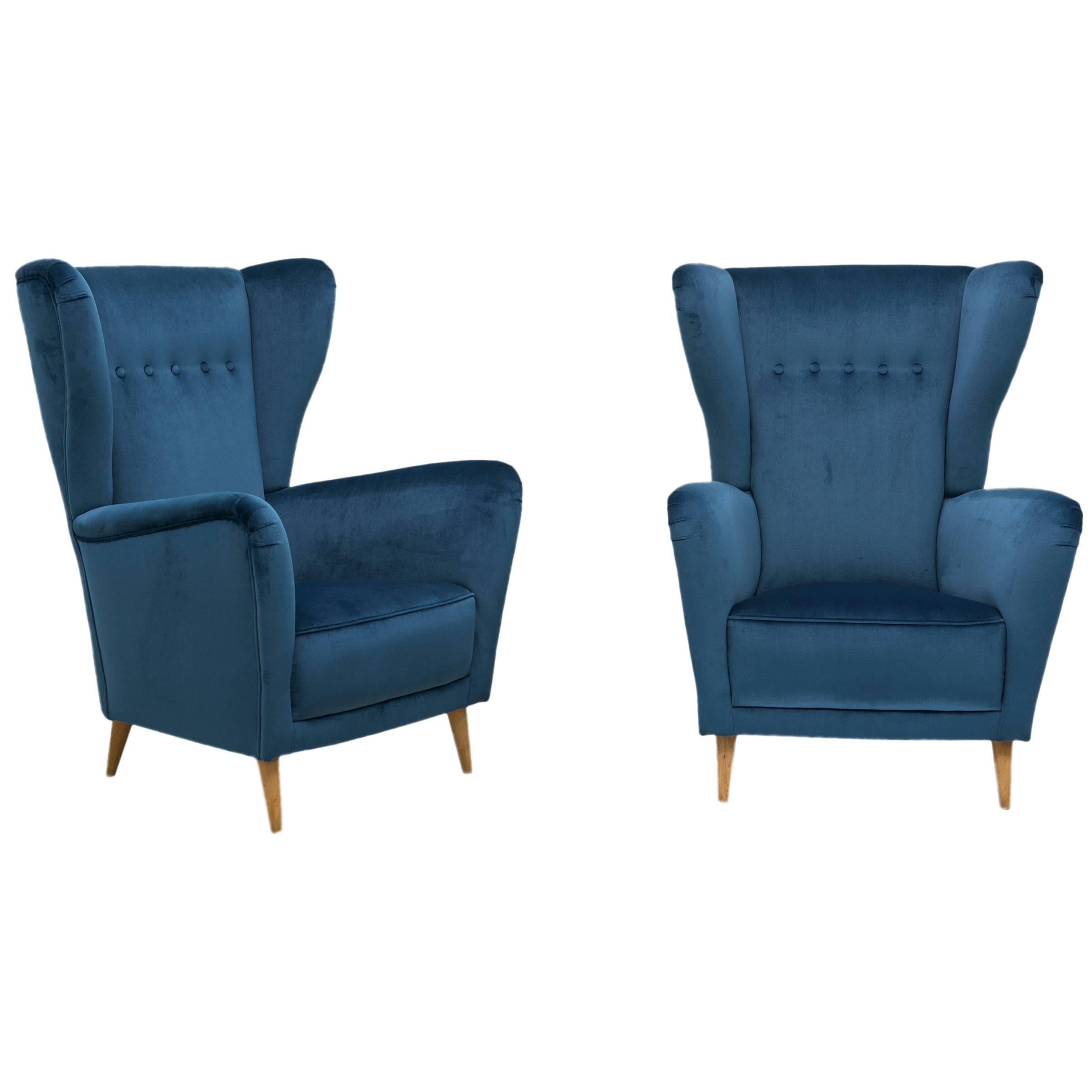 Pair of Italian Armchairs Attributed to Ico and Luisa Parisi, circa 1955