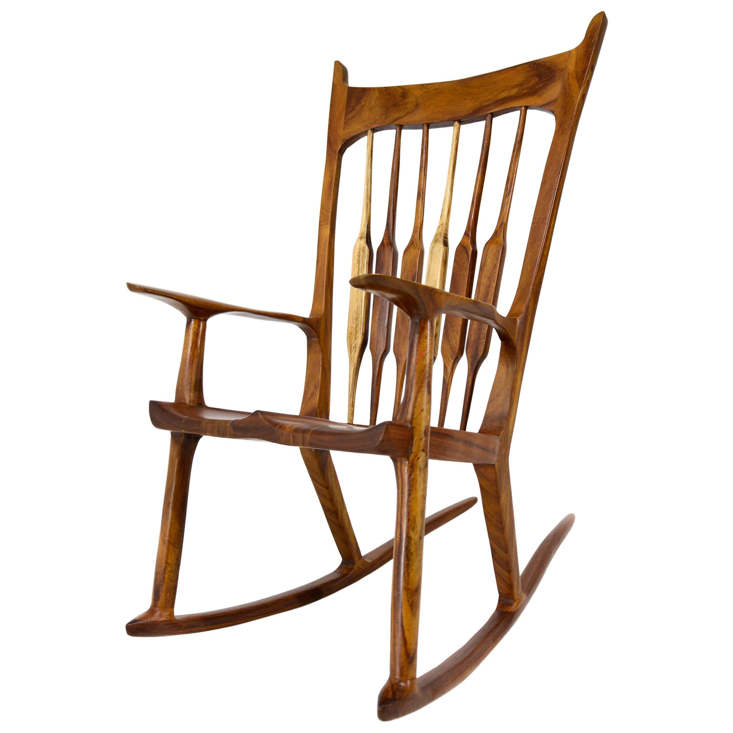 Rocking Chair, in the Manner of Sam Maloof For Sale