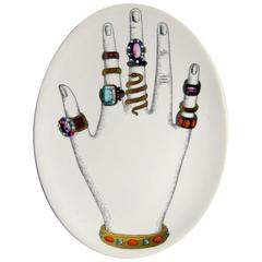 Vintage Piero Fornasetti Dish with Hand and Rings