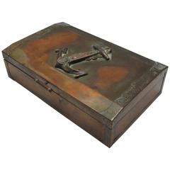 Handmade Copper Box with Anchor