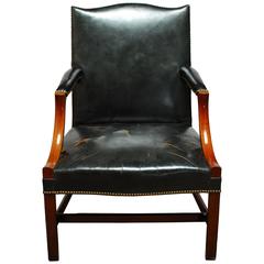 English Leather Gainsborough Chair