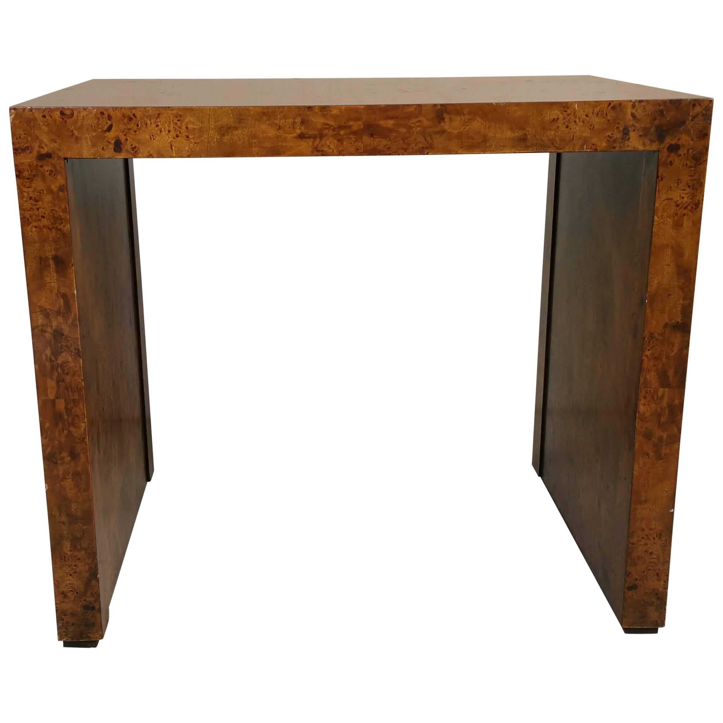Burlwood Table Designed by Milo Baughman
