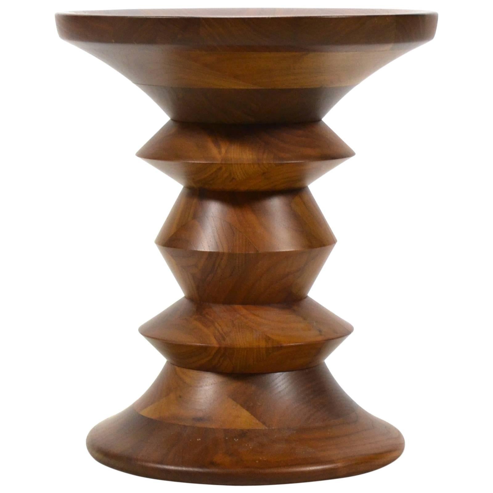 Eames Time Life Walnut Stool by Herman Miller