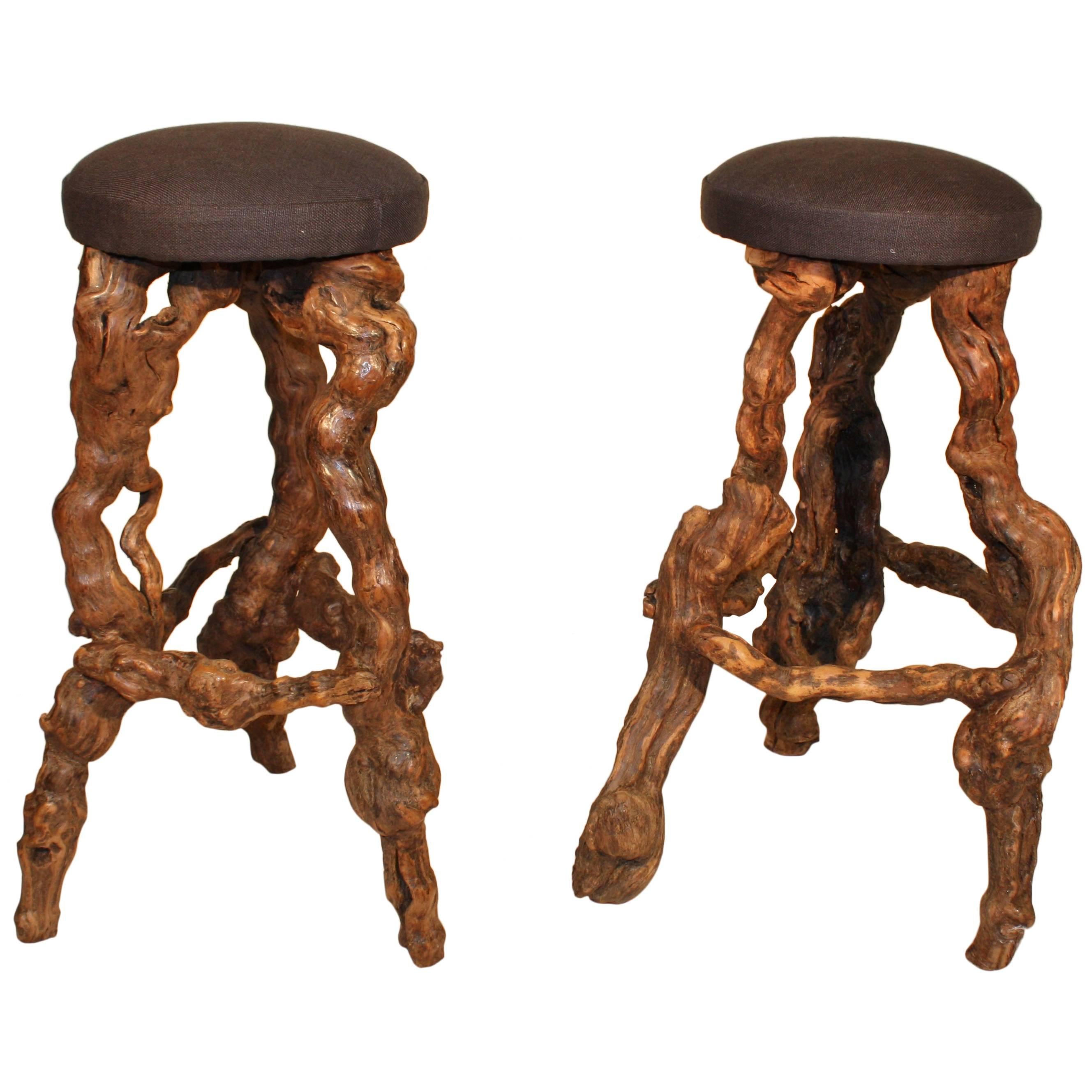 Pair of Grape Vine Bar Stools