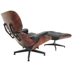 1st Year Production Herman Miller Eames Rosewood Lounge Chair and Ottoman