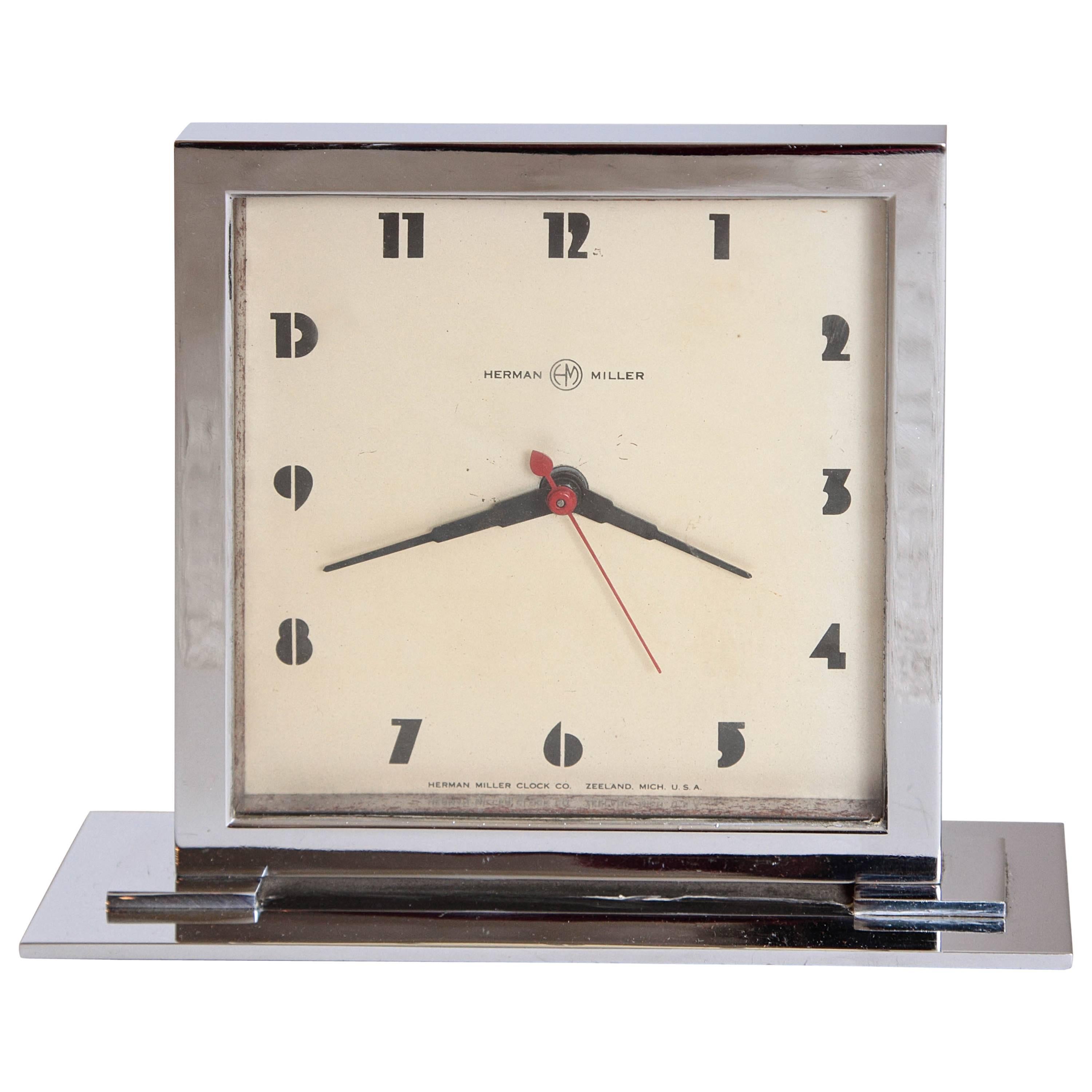 Gilbert Rohde for Herman Miller Original Working Machine Age Skyscraper Clock
