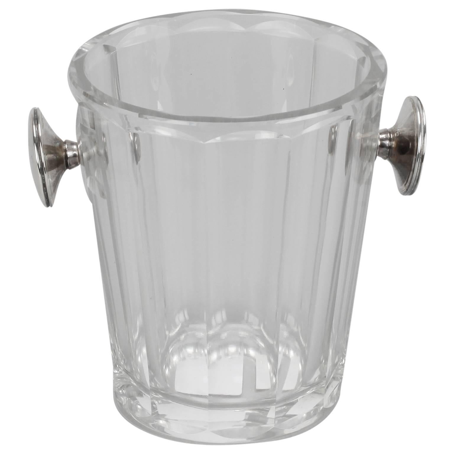 French Art Deco Crystal Ice Bucket