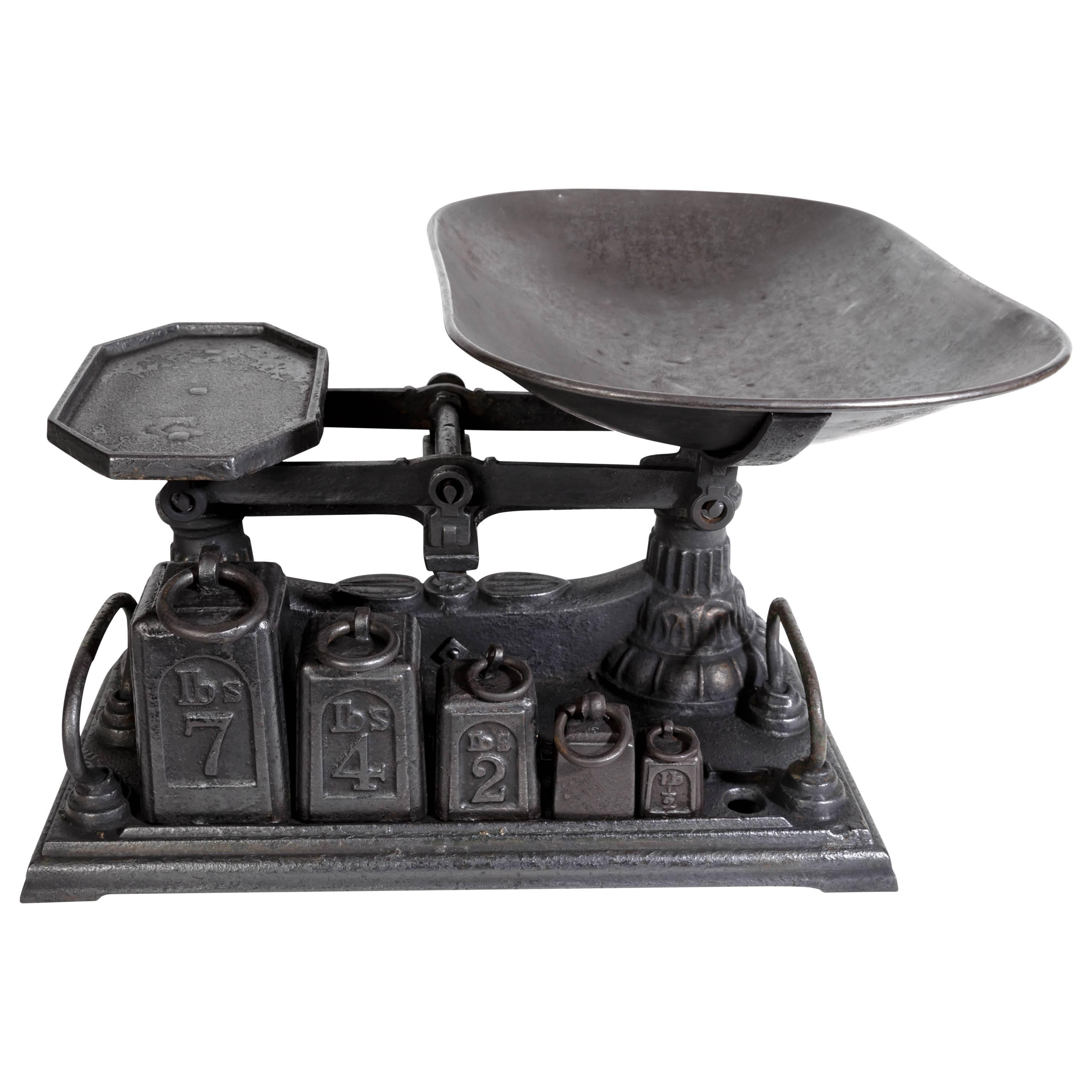 English, 19th Century Polished Cast Iron Scale For Sale