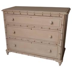 French Faux Bamboo Painted Dresser