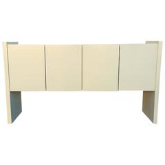 Cream Lacquered Console by Milo Baughman for Thayer Coggin