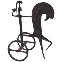Mid-Century Modern Chariot Sculpture in the Style of Frederick Weinberg