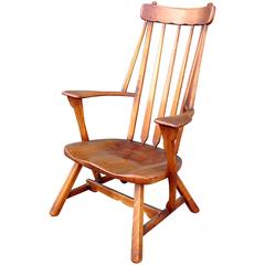 Modernist Maple High Back Armchair by Sykes