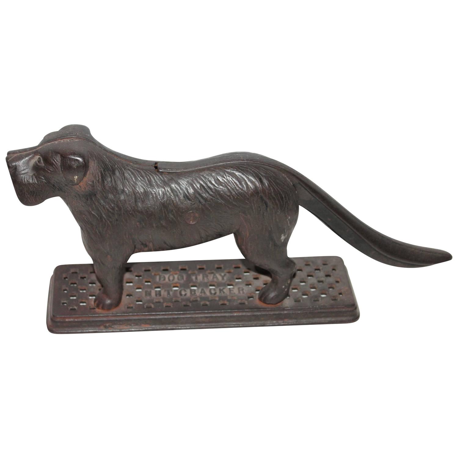 dogs pecans folky 19th century iron nut cracker in original surface at 1stdibs dogs pecans folky 19th century iron nut cracker in original surface at 1stdibs