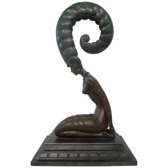 "La Plume" Bronze by Erte