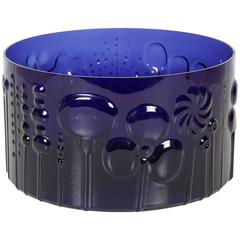 Cobalt Art Glass Bowl by Oiva Toikka for iittala Finland