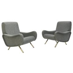 Superb Pair of Fully Restored, Zanuso 'Lady' Chairs, 1951, Arflex