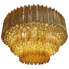 Massive Three-Tiered Tricolor Venini Chandelier 4