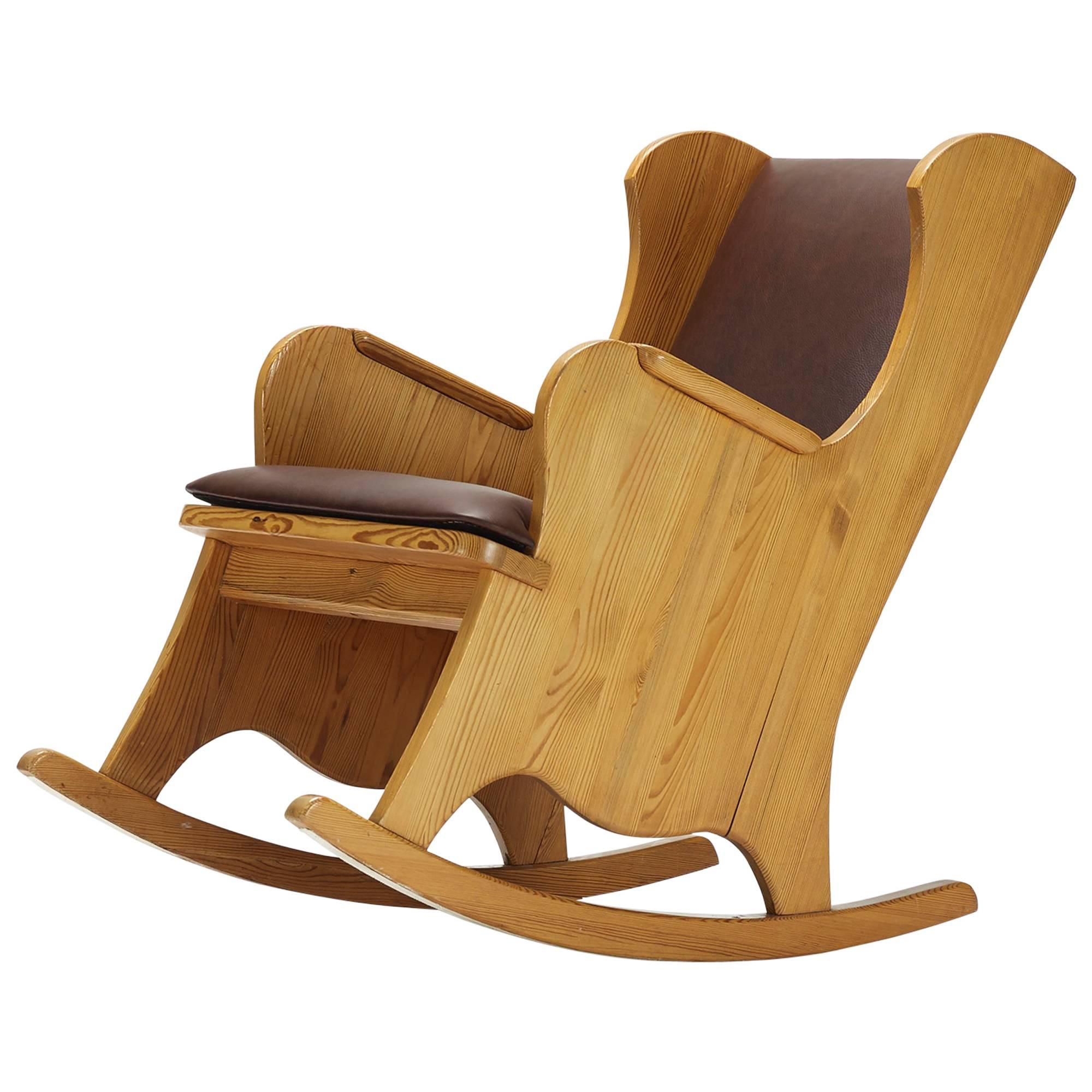 Lovo Rocking Chair by Alex Einar Hjorth for Nordiska Kompaniets Verkstäder  For Sale
