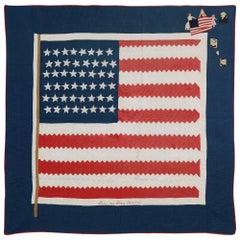 Patriotic Quilt Titled "Stars and Stripes" Forever