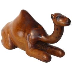 Large Carved Wood Recumbent Camel Sculpture 6