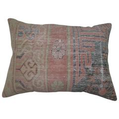 Khotan Rug Pillow in Pink