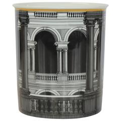 Porcelain Vase or Waste Basket by Piero Fornasetti