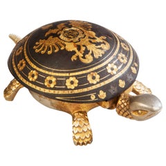 Antique Tortoise Table Bell After Works by Teodoro Ybarzabal and Placido Zuluago