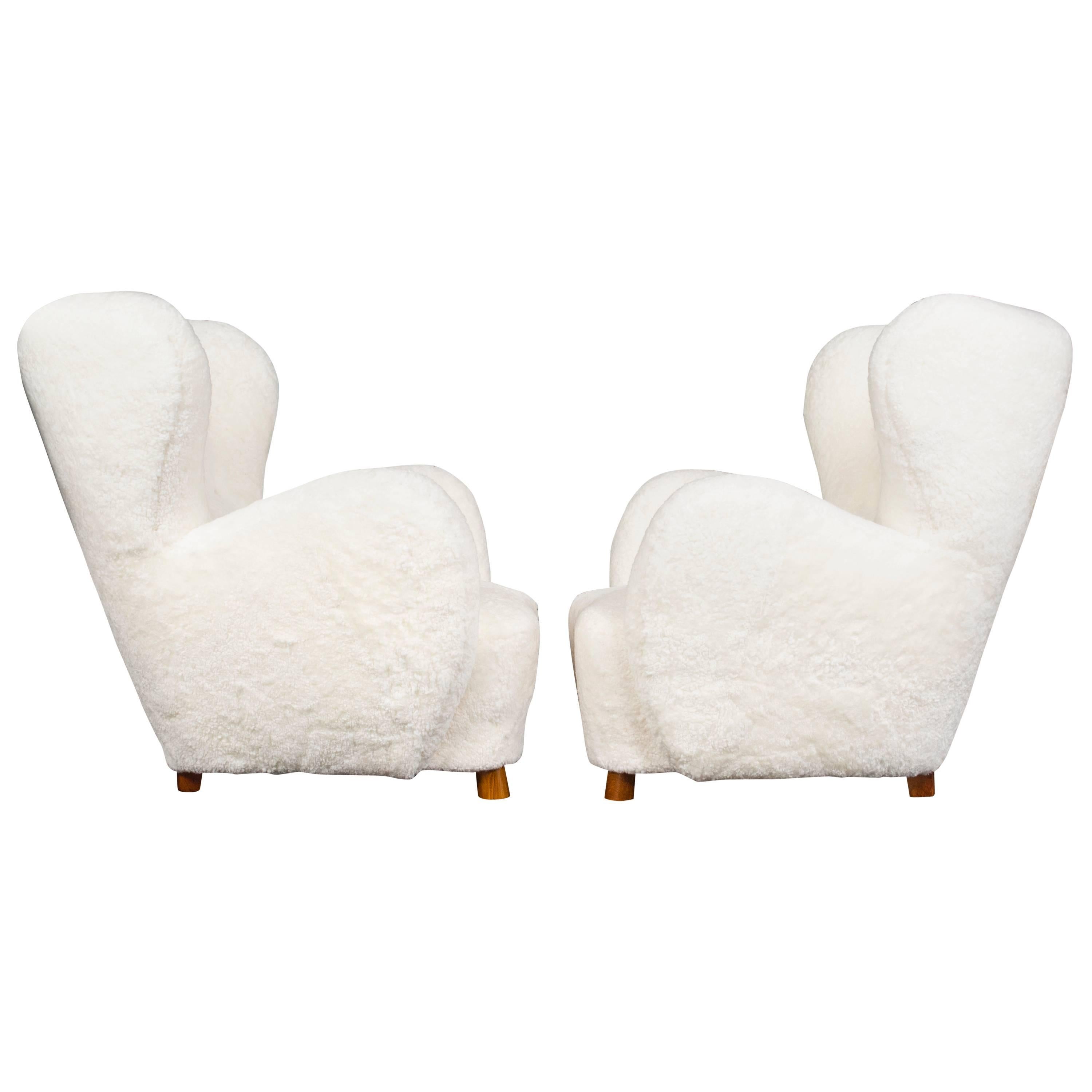 Flemming Lassen "Attributed" Pair of Easy Chairs  For Sale