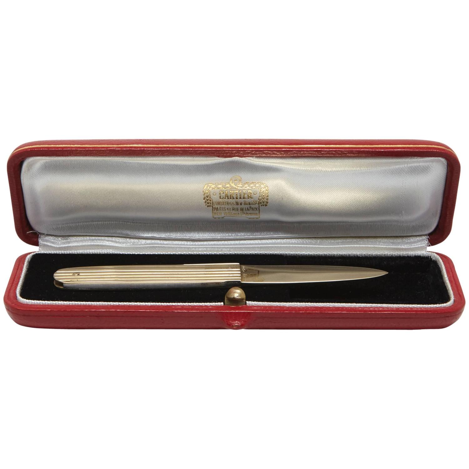 Cartier Gold Letter Opener At 1stdibs