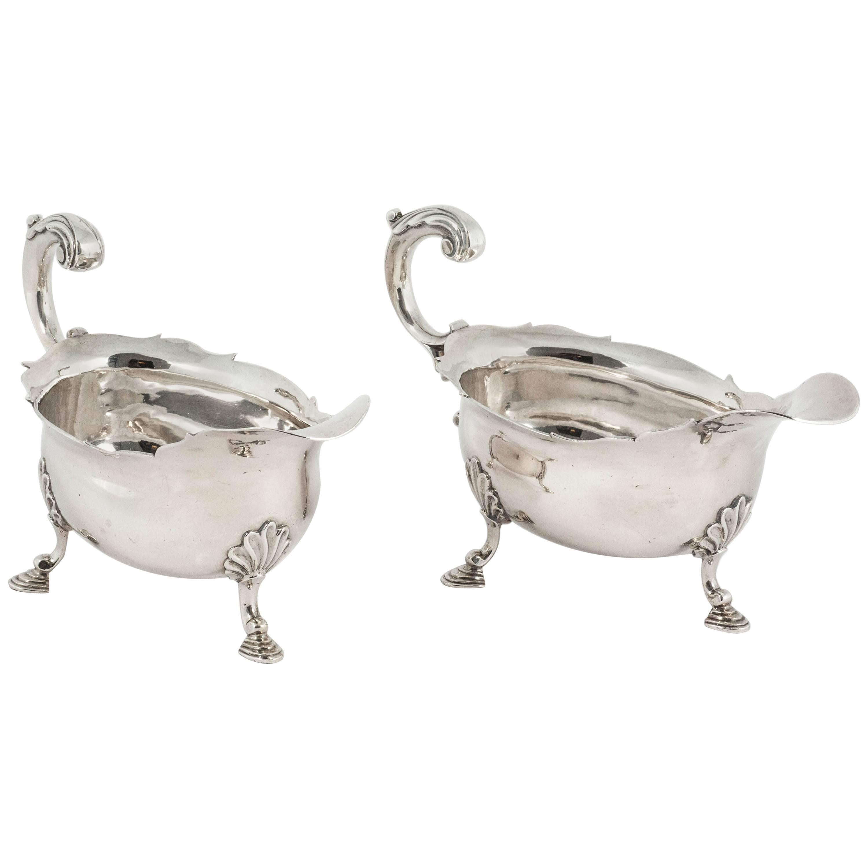 Pair of George III Silver Sauce Boats For Sale