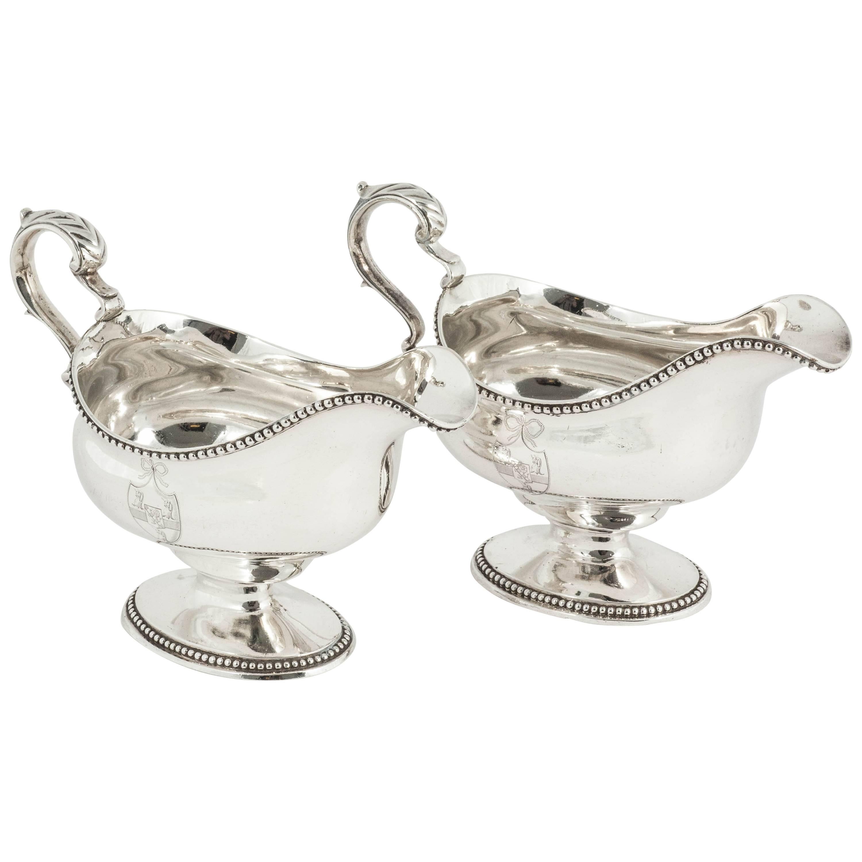 Pair of George III Silver Sauce Boats For Sale