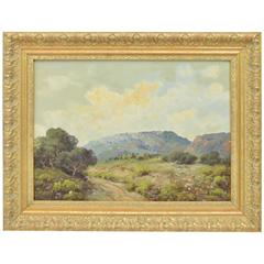Tradtional Texas Landscape Oil Painting, Signed AD Greer