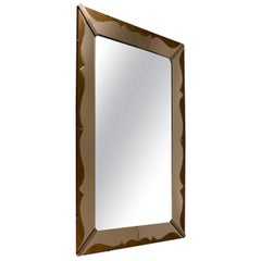 Art Deco Venetian Style Mirror with Decorative Églomisé Trim