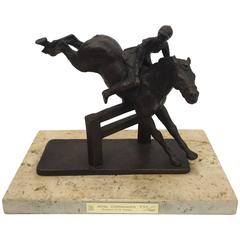Sterett-Gittings Kelsey Bronze Girl with Horse Jumping for Royal Copenhagen