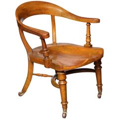 Desk Chair with Saddle Seat