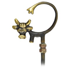 Walter Bosse Brass Shoehorn Displaying a Cow, Herta Baller, Austria, 1950s