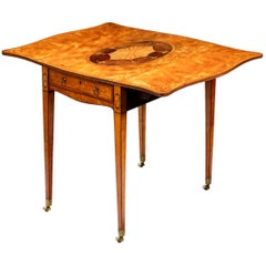 Antique Sheraton Satinwood and Marquetry Pembroke Table