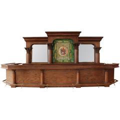 20th Century Back and Front Bar with Stained Glass 11