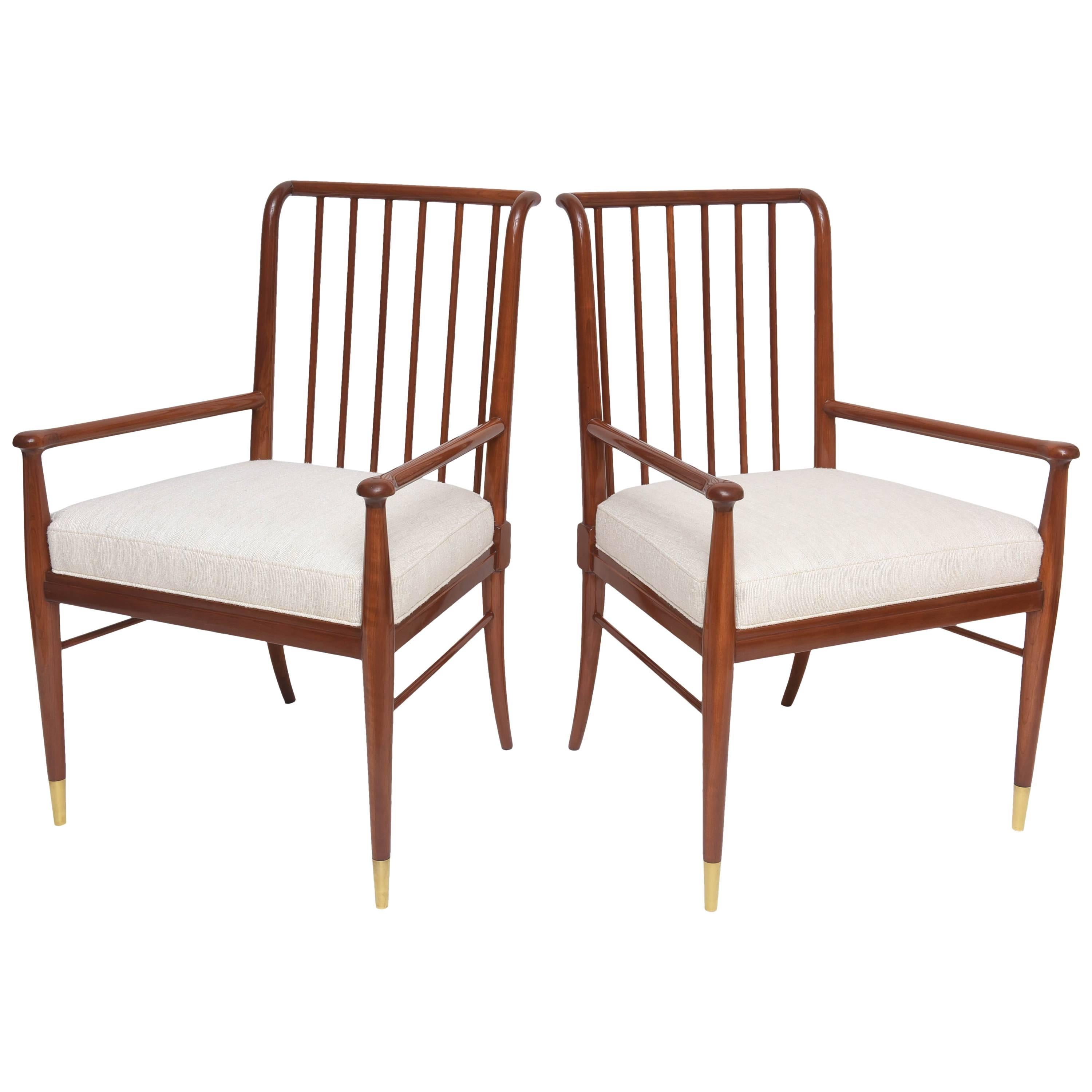 Pair of Spindle back Armchairs by Stuart Clingman for Widdicomb