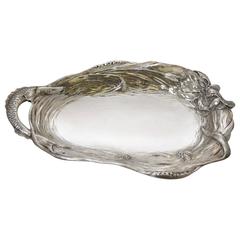 Austrian Art Nouveau Solid Silver Dish, circa 1902