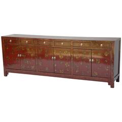 Red Lacquered Sideboard HY 824