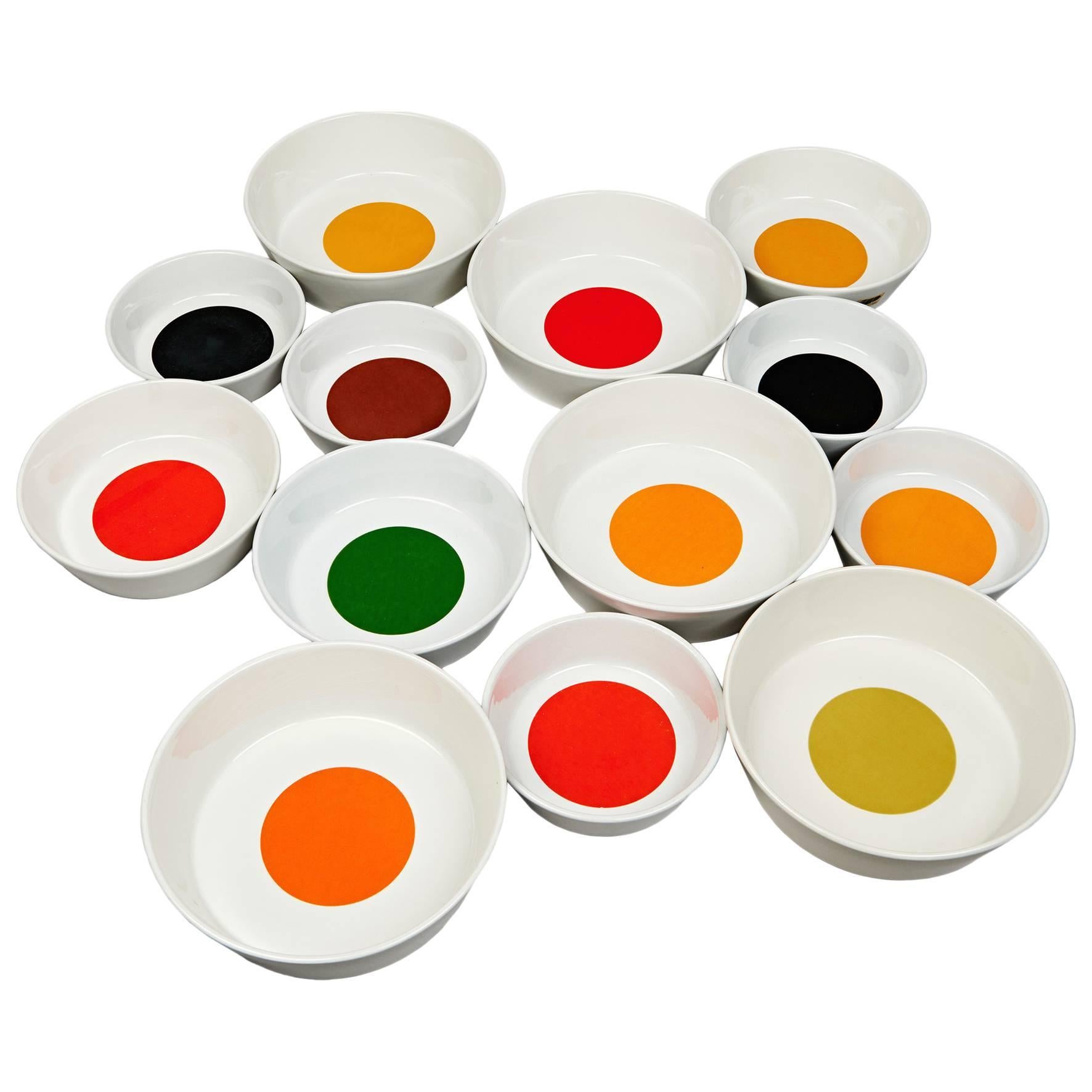 Collection of Colorful Bowls by Gio Ponti