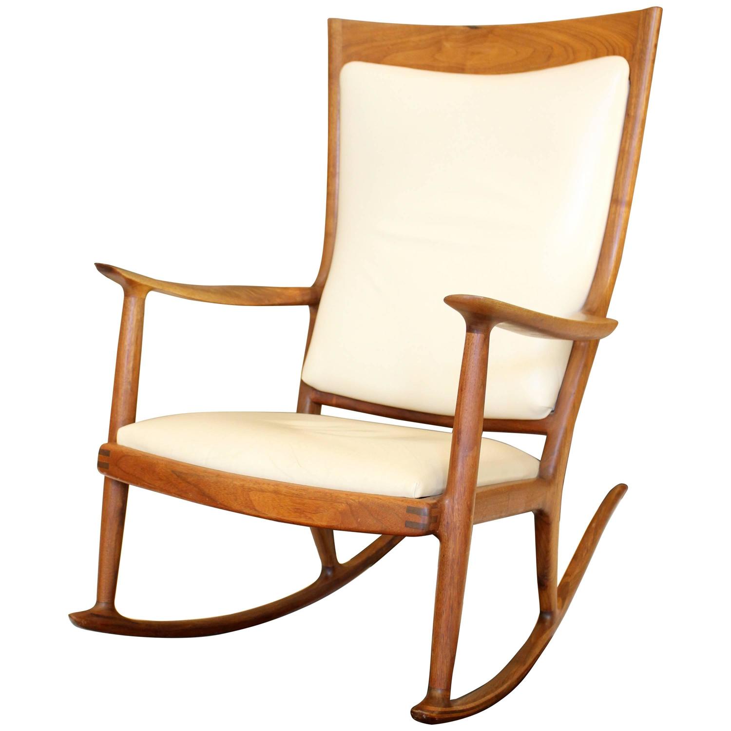A Beautiful Sam Maloof Rocking Chair For Sale at 1stdibs